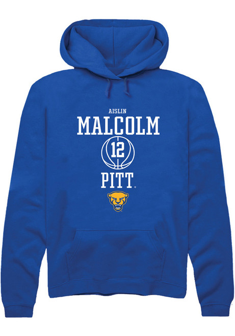 Aislin Malcolm Rally Mens Blue Pitt Panthers NIL Sport Icon Hooded Sweatshirt