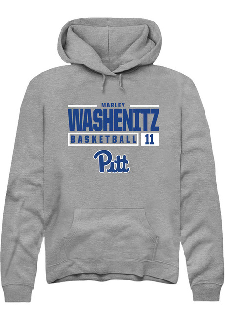 Marley Washenitz Rally Mens Graphite Pitt Panthers NIL Stacked Box Hooded Sweatshirt