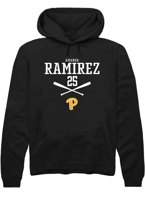 Amanda Ramirez Rally Mens Black Pitt Panthers NIL Sport Icon Hooded Sweatshirt