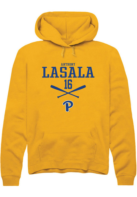 Anthony LaSala Rally Mens Gold Pitt Panthers NIL Sport Icon Hooded Sweatshirt