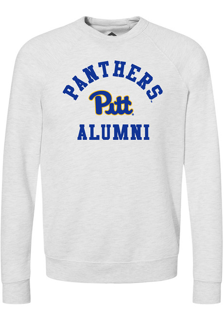 Mens Pitt Panthers Ash Rally Alumni Arch Crew Sweatshirt