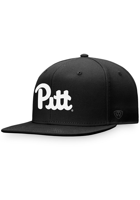 Pitt Panthers Top of the World Dusk Flat Brim Flex Hat - Black