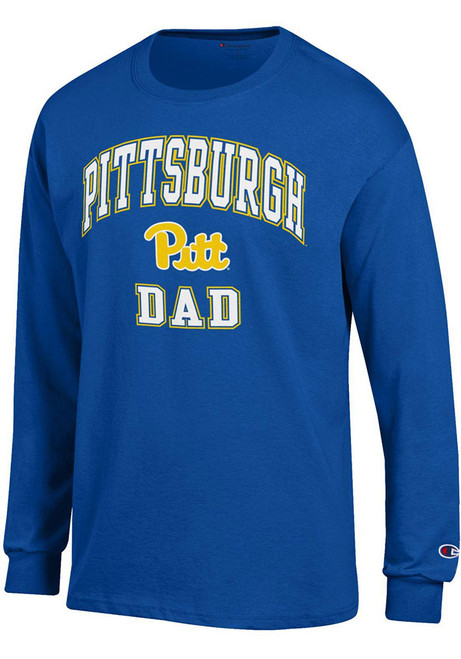 Mens Pitt Panthers Blue Champion Script Dad Tee