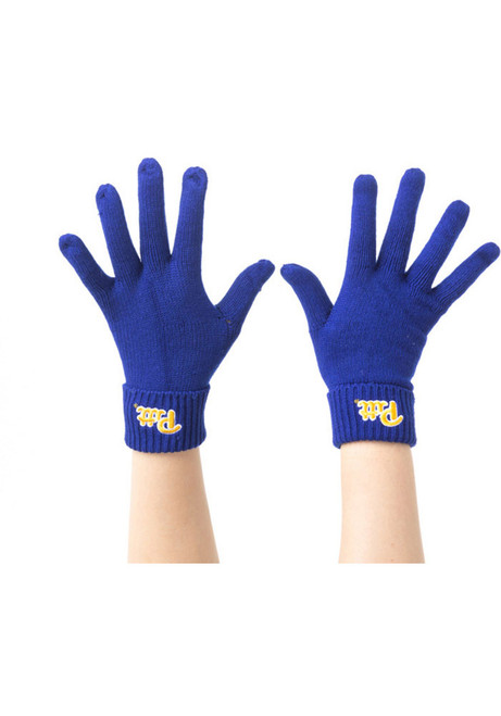 Fashion Knit Pitt Panthers Womens Gloves - Blue