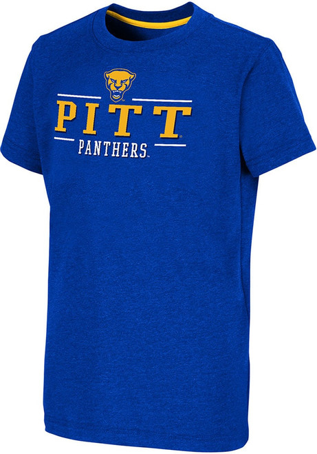 Youth Pitt Panthers Blue Colosseum Toontown Short Sleeve T-Shirt