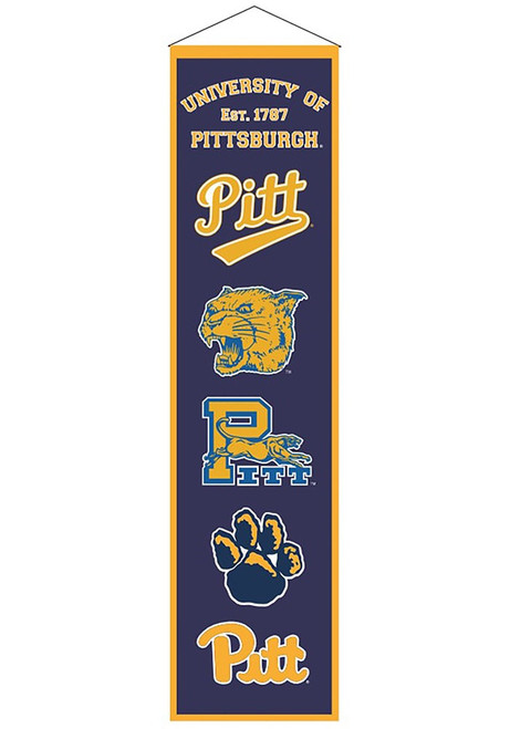 Blue Pitt Panthers 8x32 Heritage Banner