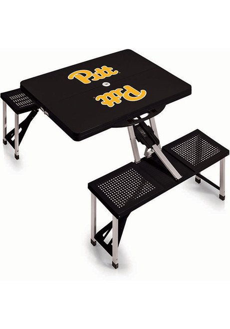 Black Pitt Panthers Portable Picnic Table