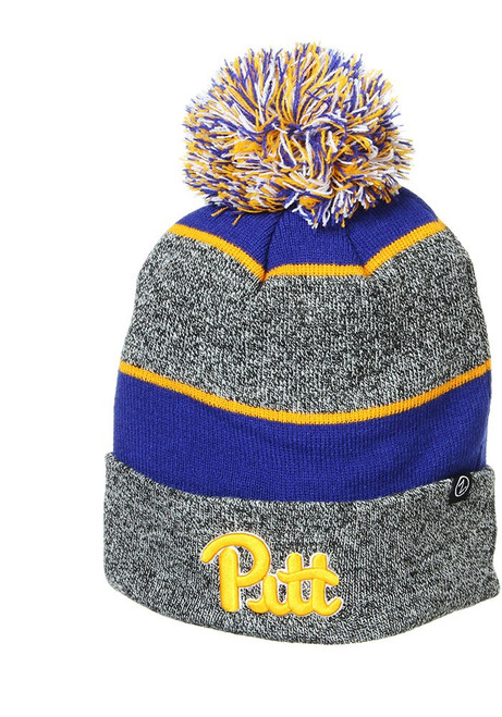 Jackson Cuff Pom Pitt Panthers Mens Knit Hat - Grey