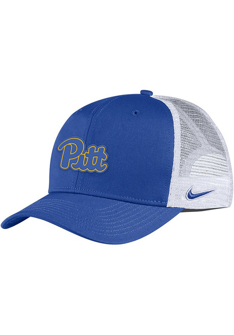 Nike Blue Pitt Panthers Rubberized Aero Meshback Adjustable Hat