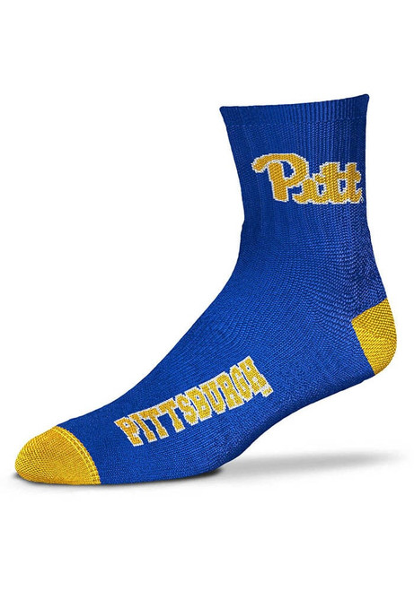 Team Color Pitt Panthers Mens Quarter Socks - Blue