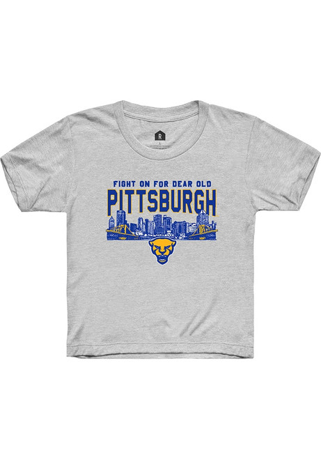 Youth Pitt Panthers Ash Rally Skyline Short Sleeve T-Shirt