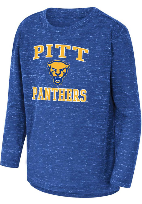 Youth Pitt Panthers Blue Colosseum Knobby No 1 Long Sleeve T-Shirt