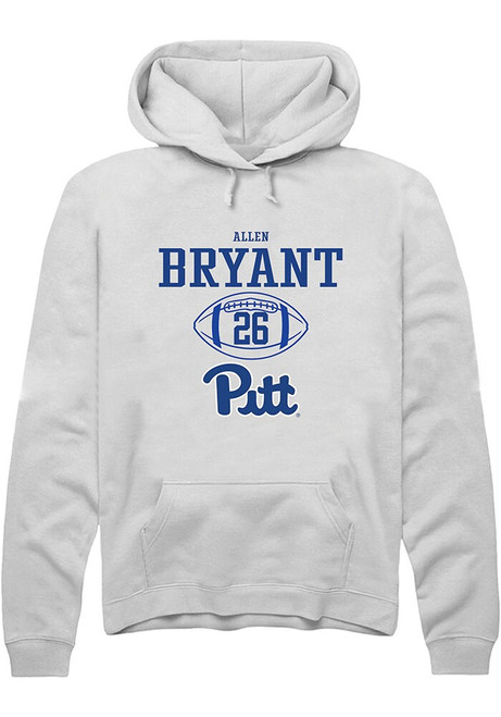 Allen Bryant Rally Mens White Pitt Panthers NIL Sport Icon Hooded Sweatshirt