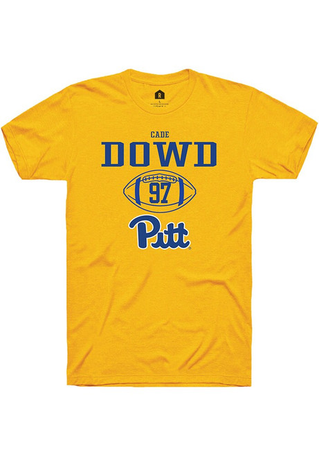 Cade Dowd Gold Pitt Panthers NIL Sport Icon Short Sleeve T Shirt