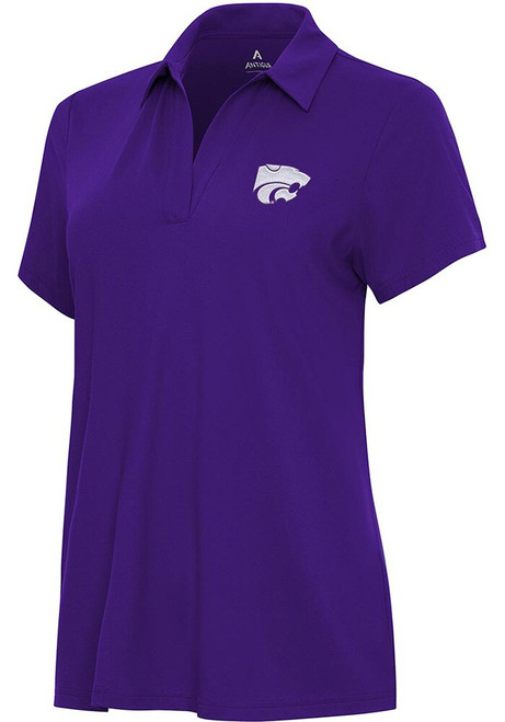 Womens K-State Wildcats Purple Antigua Era Short Sleeve Polo Shirt