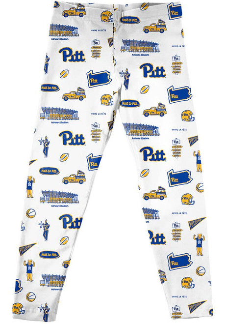 Girls Pitt Panthers White Vive La Fete Impressions Leggings