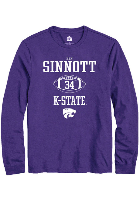 Ben Sinnott Rally Mens Purple K-State Wildcats NIL Sport Icon Tee