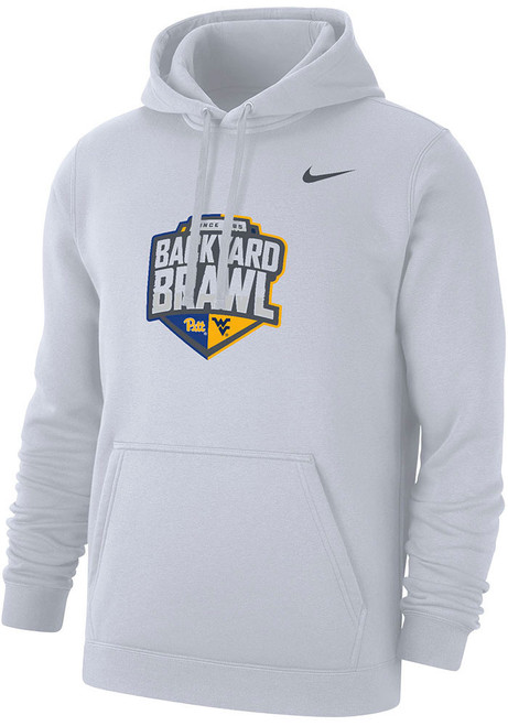 Mens Pitt Panthers White Nike Football Backyard Brawl Hooded Sweatshirt