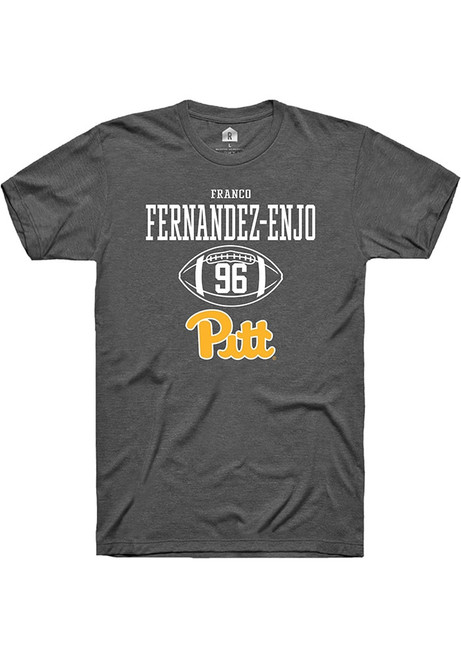 Franco Fernandez-Enjo Dark Grey Pitt Panthers NIL Sport Icon Design Short Sleeve T Shirt