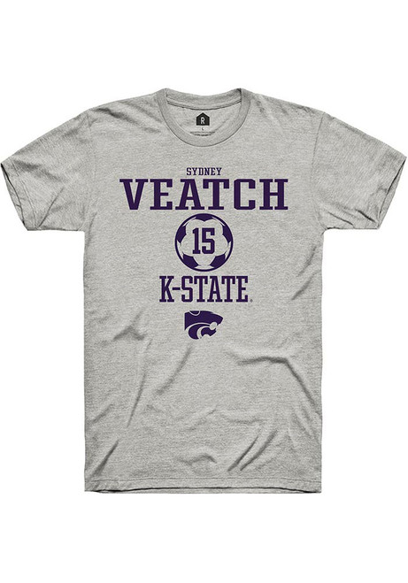 Sydney Veatch Ash K-State Wildcats NIL Sport Icon Short Sleeve T Shirt