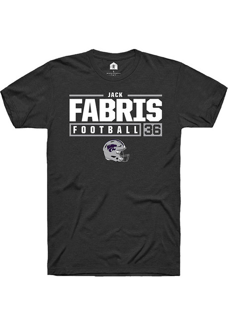 Jack Fabris  K-State Wildcats NIL Stacked Box Short Sleeve T Shirt