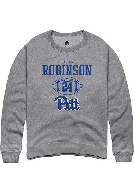 Tyreek Robinson Rally Mens Graphite Pitt Panthers NIL Sport Icon Crew Sweatshirt