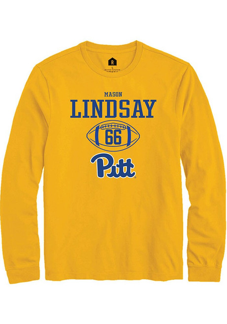 mason lindsay Rally Mens Gold Pitt Panthers NIL Sport Icon Tee