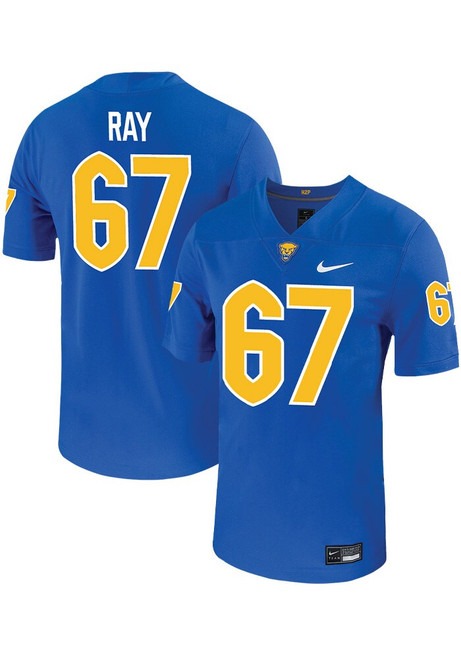 Tai Ray  Mens Blue Pitt Panthers VIRTUAL NIL Game Name And Number Football Jersey