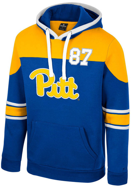 Mens Pitt Panthers Blue Colosseum #Univ of Pittsburg Style Hooded Sweatshirt