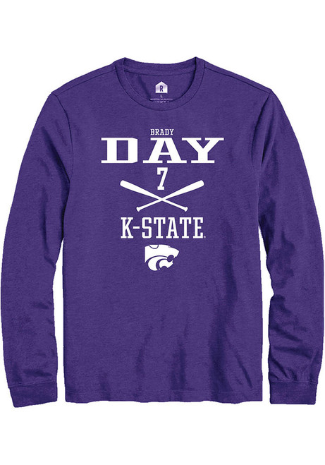 Brady Day Rally Mens Purple K-State Wildcats NIL Sport Icon Tee