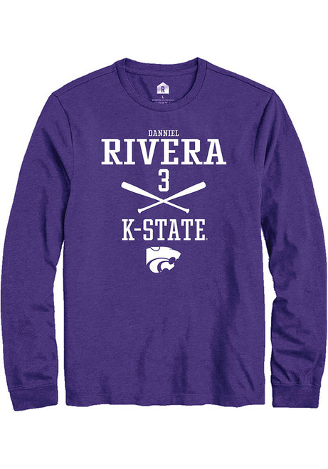 Danniel Rivera Rally Mens Purple K-State Wildcats NIL Sport Icon Tee