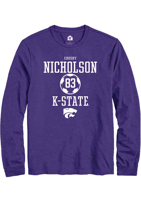 Crosby Nicholson Rally Mens Purple K-State Wildcats NIL Sport Icon Tee