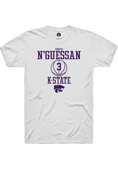 David N’Guessan White K-State Wildcats NIL Sport Icon Short Sleeve T Shirt