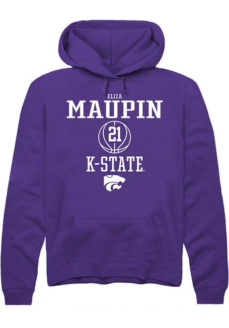 Eliza Maupin Rally Mens Purple K-State Wildcats NIL Sport Icon Hooded Sweatshirt