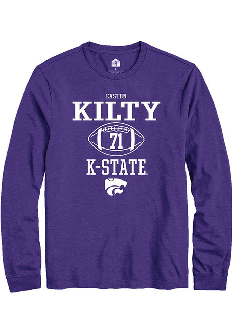 Easton Kilty Rally Mens Purple K-State Wildcats NIL Sport Icon Tee