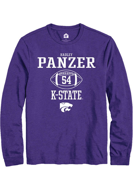 Hadley Panzer Rally Mens Purple K-State Wildcats NIL Sport Icon Tee