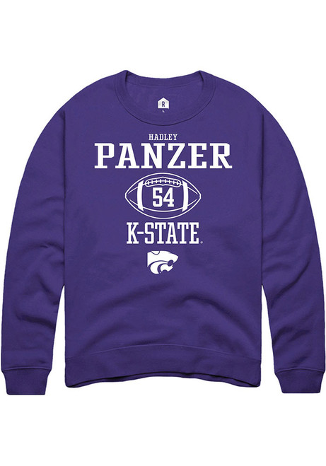 Hadley Panzer Rally Mens Purple K-State Wildcats NIL Sport Icon Crew Sweatshirt