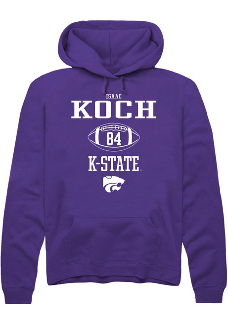 Isaac Koch Rally Mens Purple K-State Wildcats NIL Sport Icon Hooded Sweatshirt