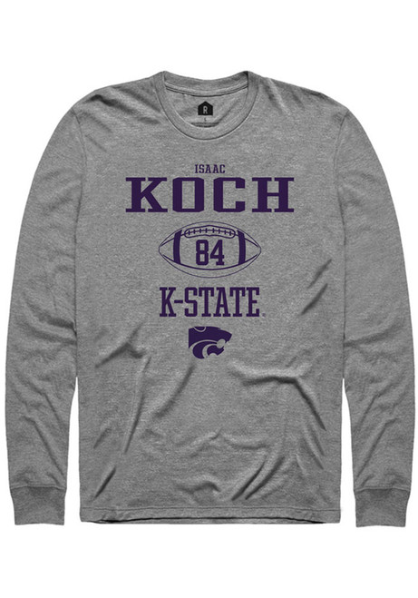 Isaac Koch Rally Mens Graphite K-State Wildcats NIL Sport Icon Tee