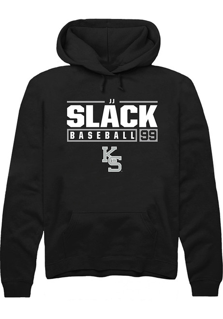 JJ Slack Rally Mens Black K-State Wildcats NIL Stacked Box Hooded Sweatshirt