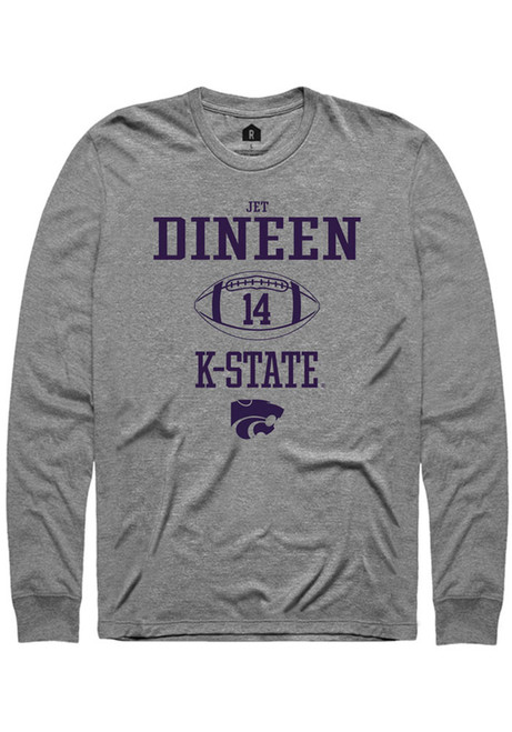 Jet Dineen Rally Mens Graphite K-State Wildcats NIL Sport Icon Tee