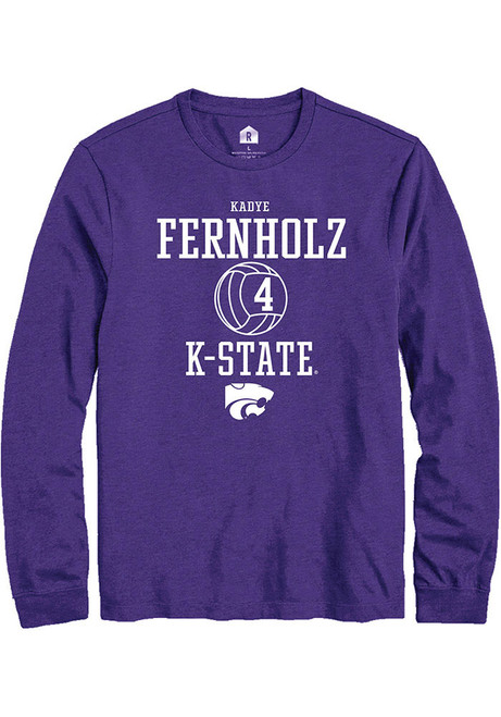 Kadye Fernholz Rally Mens Purple K-State Wildcats NIL Sport Icon Tee