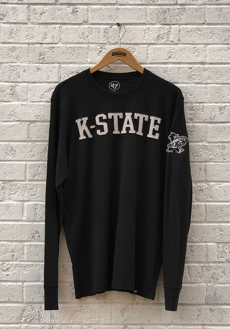 Mens K-State Wildcats Black 47 Fieldhouse Long Sleeve Fashion T Shirt
