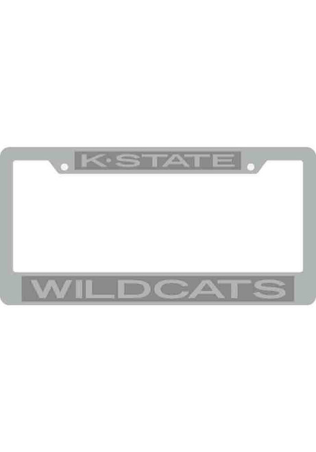 K-State Wildcats Silver  Silver Chrome License Frame