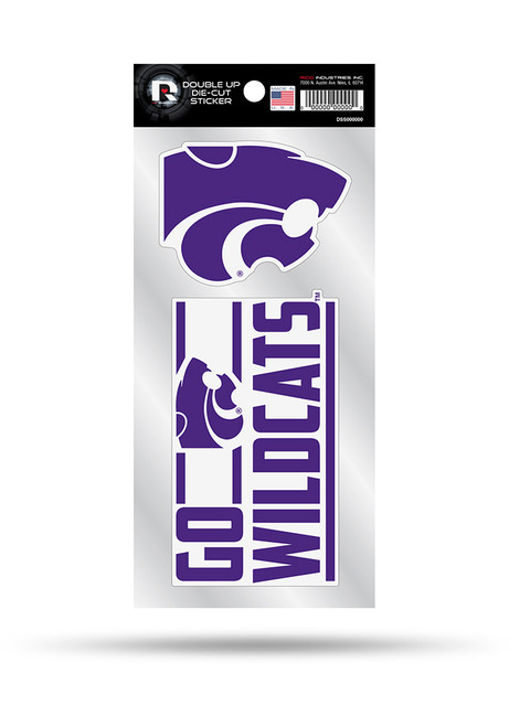 Purple K-State Wildcats 2 Pack Die Cut Decal