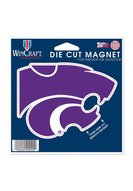 Purple  K-State Wildcats Die Cut Magnet