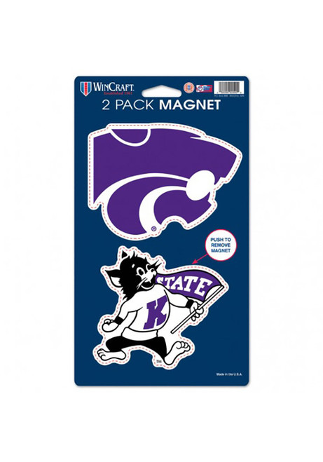 Purple  K-State Wildcats 2PK Magnet
