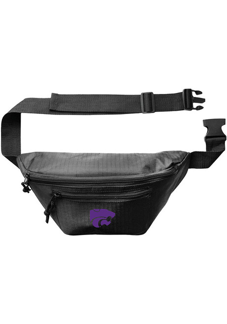K-State Wildcats  3Zip Hip Pack Tote Bag - Black