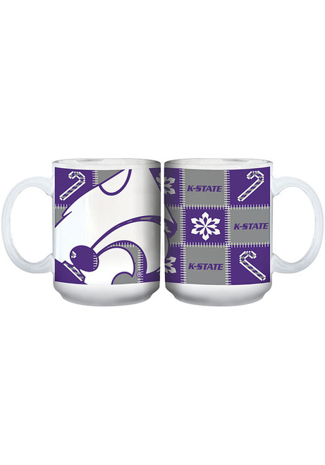 Purple K-State Wildcats 15oz Ugly Sweater Mug