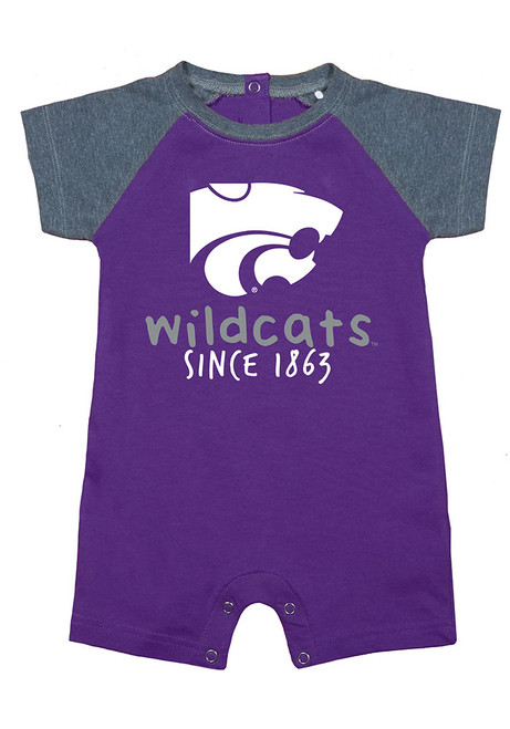 Baby Purple K-State Wildcats Playtime Short Sleeve One Piece
